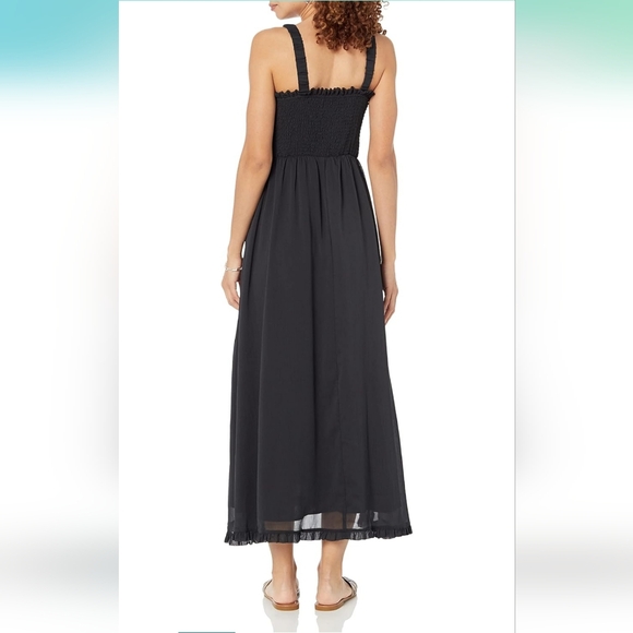 Elegant Black Maxi Dress The Drop Women's Jaya Smocked-Bodice Chiffon XLThe Drop - Picture 2 of 12